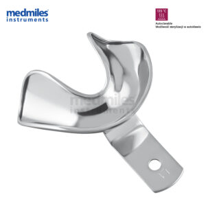 Łyżka wyciskowa do bezzębia z rantem pełna dolna