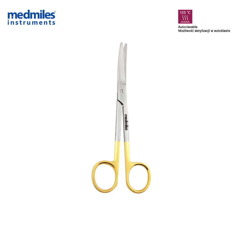 Nożyczki chirurgiczne Mayo zagięte TC 17 cm